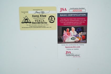 Kang Rhee Signed Martial Arts Guest Card (JSA Certified)