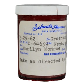 Marilyn Monroe May 1962 Nembutal Prescription Bottle