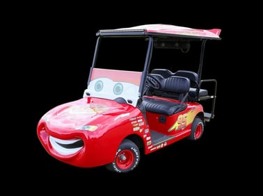 Lil' Lightning McQueen Custom EZGO RXV Golf Cart