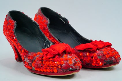 Ruby Red Slippers Attributed to Elizabeth Courtney