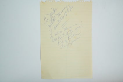 Juanita Moore and Roxie Roker Dual-Signed Autograph Note