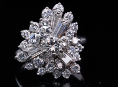 2.25ctw SI1-SI2/G-H Diamond and Solid Platinum Ring