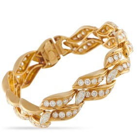 Chaumet 9.65ctw Diamond and 18K Yellow Gold Bracelet