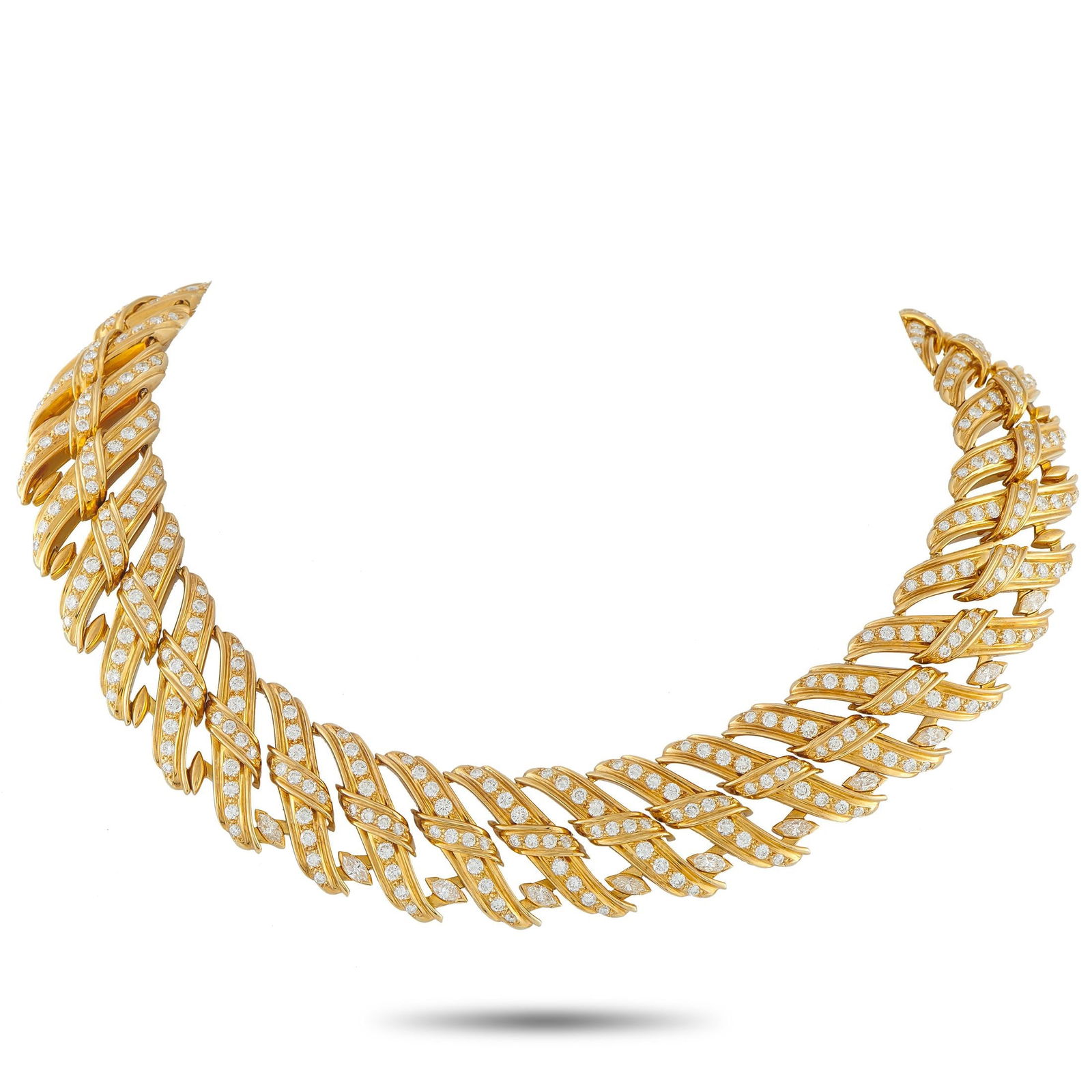 Chaumet 21.00ctw Diamond and 18K Yellow Gold Necklace (1 of 3)