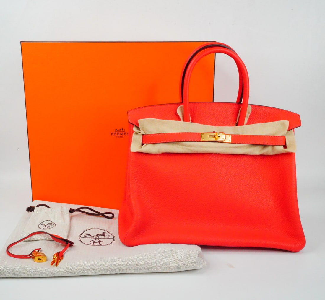 Hermes Birkin 35 in Red Togo Leather With GHW (1 of 19)