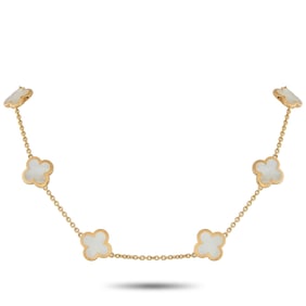 Van Cleef & Arpels Pure Alhambra 18K 9-Motif Necklace