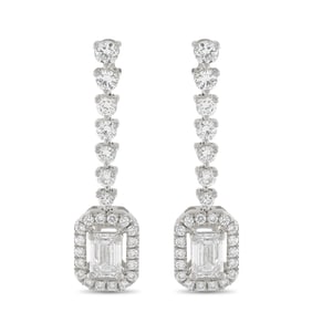 2.00ctw VS2-SI1/G-H Diamond and 18K White Gold Earrings