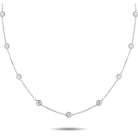 3.30ctw Diamond and 18K White Gold 18" Necklace