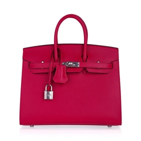 Hermes Birkin 25 Sellier Framboise Veau Madame Pall HW