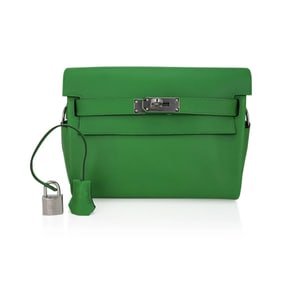Hermes Kelly Messenger 25 Vert Yucca Evercolor PHW Bag