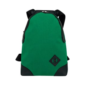 Hermes Allback Backpack Green Canvas Black Swift PHW Bag