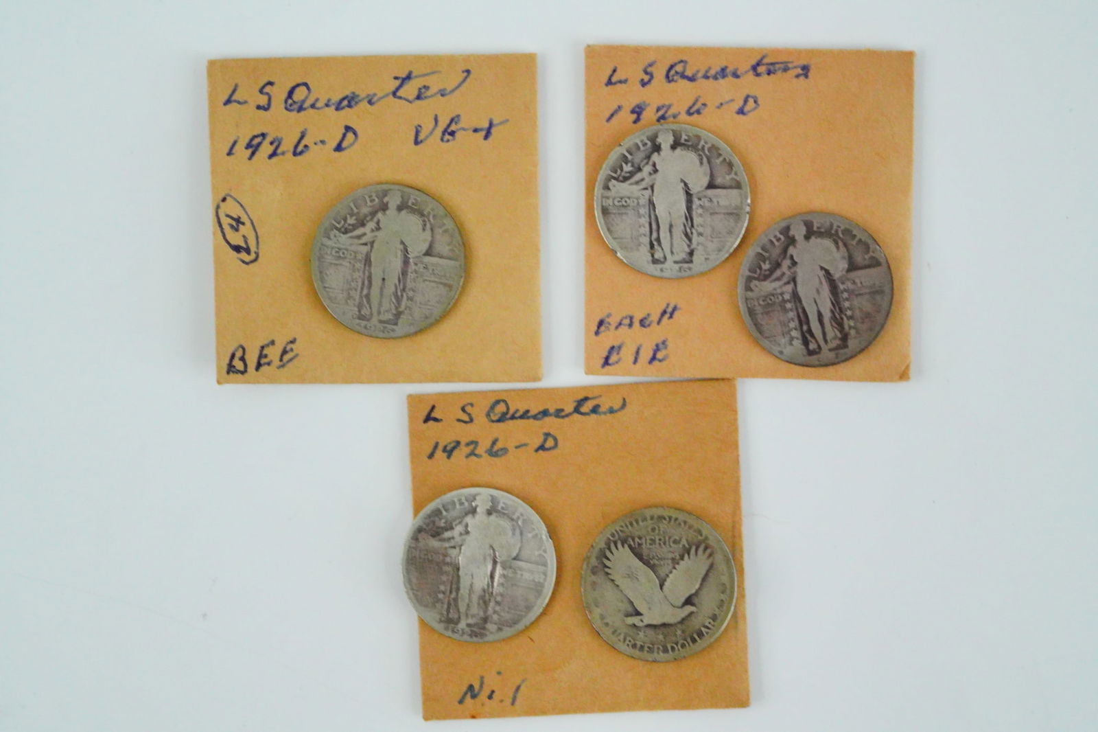 Lot of (5) 1926-D Standing Liberty Quarters (90% Silver) (1 of 7)