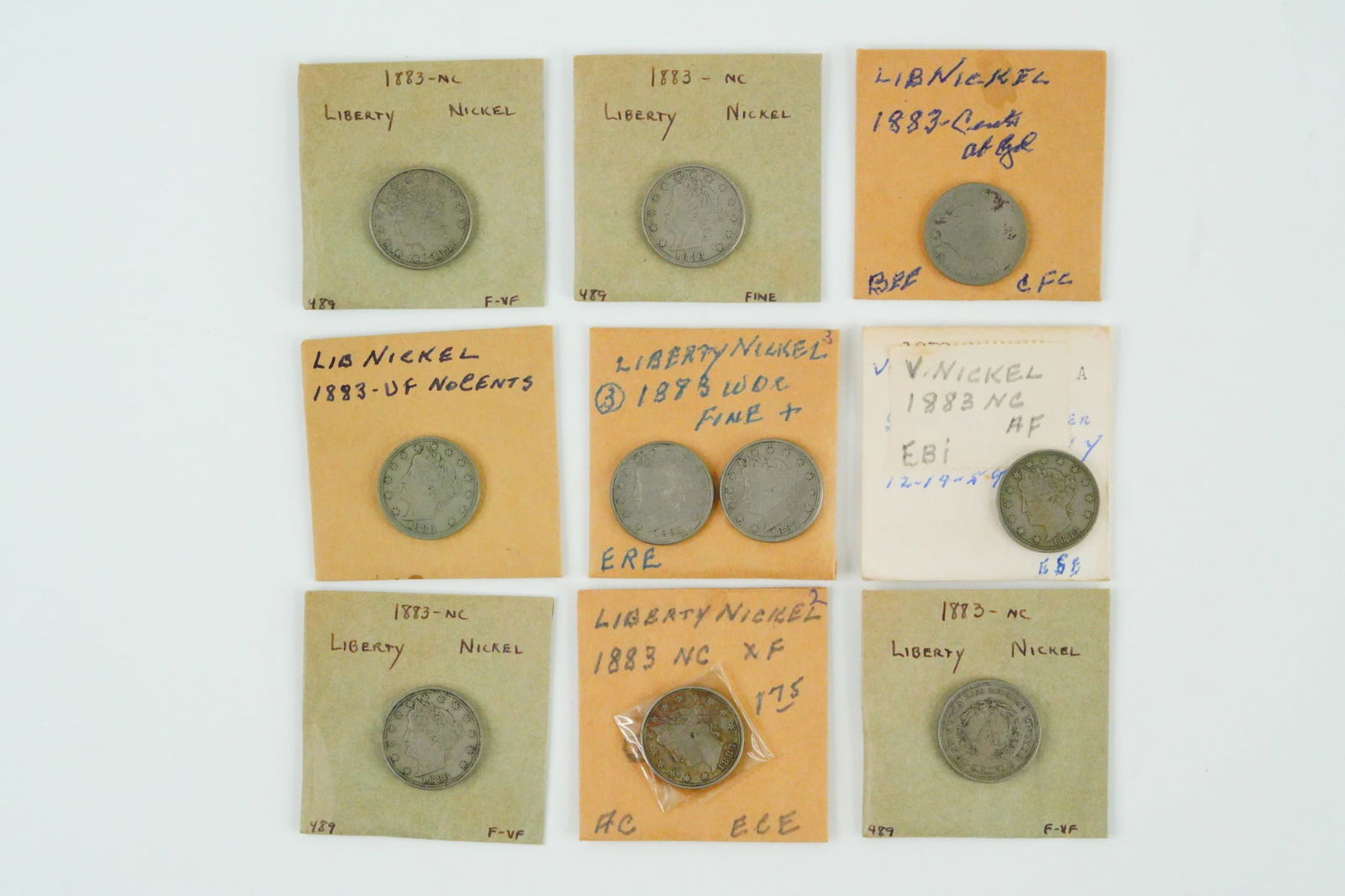 Lot of (10) 1883 Liberty Head "V" Nickels (1 of 19)