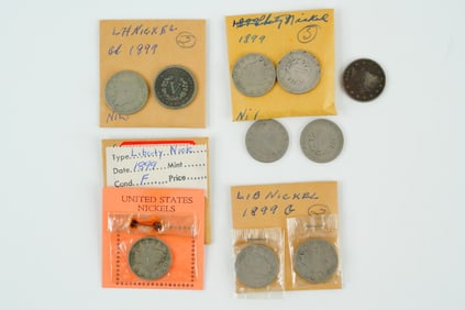 Lot of (10) 1899 Liberty Head "V" Nickels