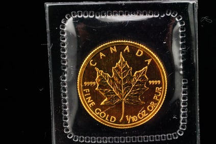 2009 Canadian Maple Leaf 1/10 Ounce .9999 Gold $5 Coin