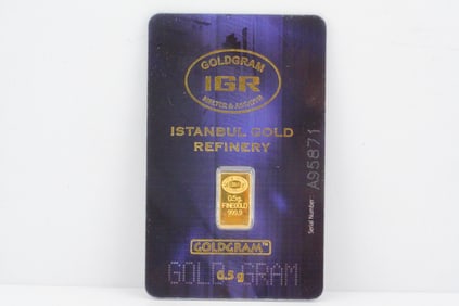 IGR Goldgram 0.5 Gram 999.9 Fine Gold Bar