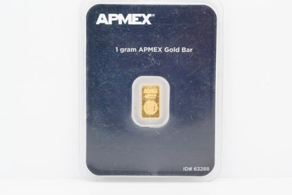 APMEX 1 Gram .9999 Fine Gold Bar (Sealed)