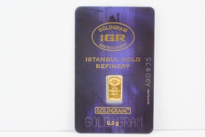 IGR Goldgram 0.5 Gram 999.9 Fine Gold Bar