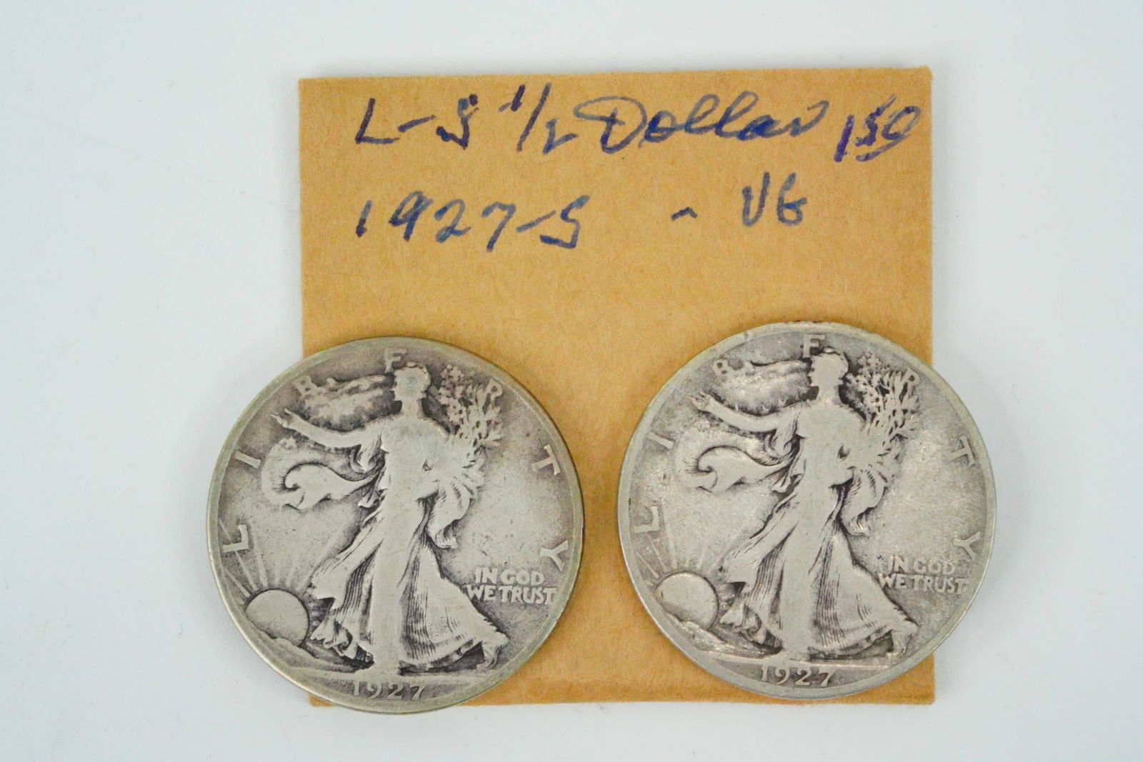 Lot of (2) 1927-S Walking Liberty Half Dollars (1 of 3)
