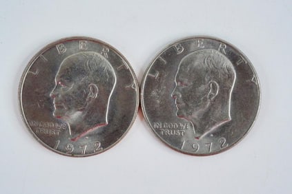 Lot of (2) 1972-D Eisenhower Dollars