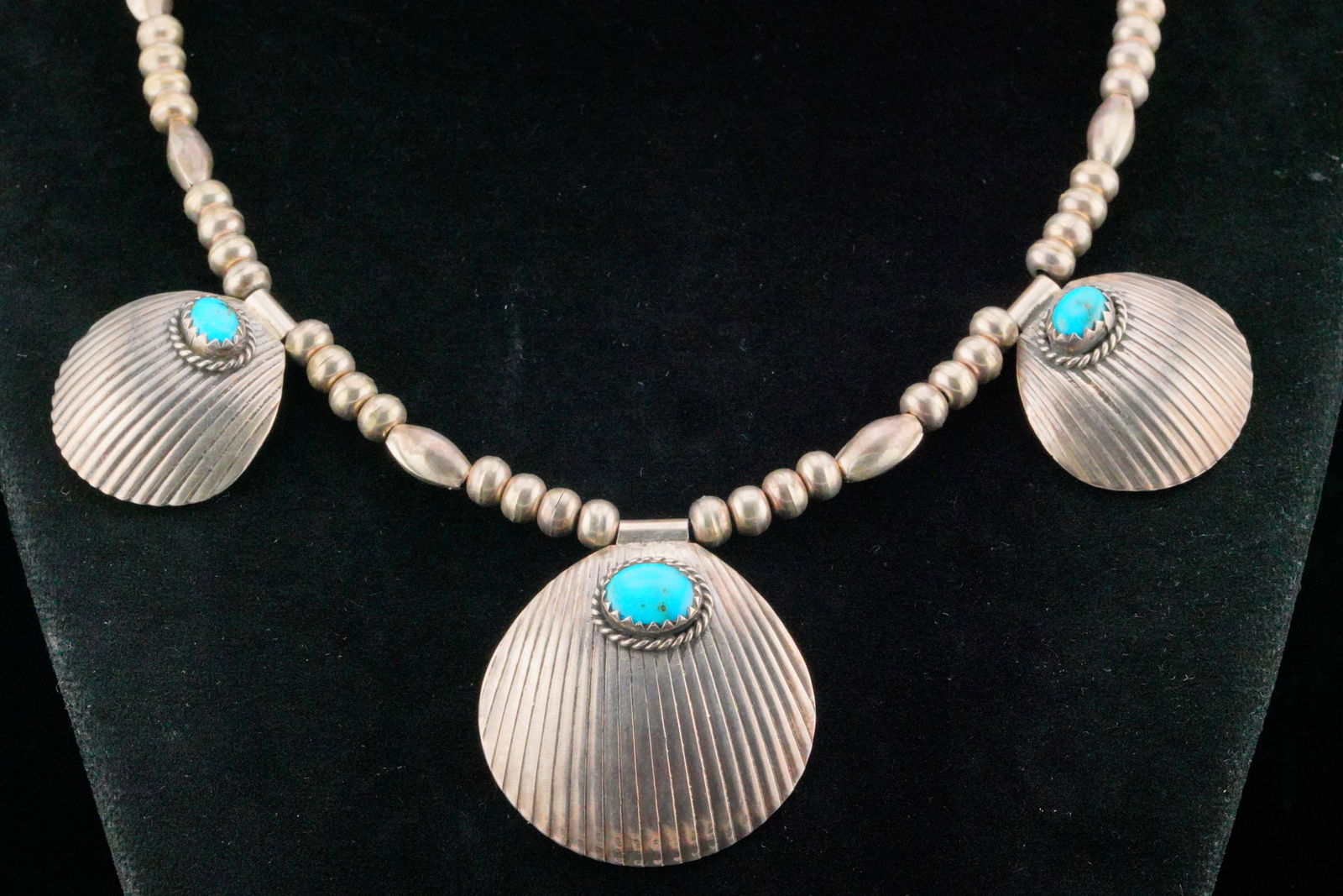 Native American Turquoise and Sterling Silver Necklace (1 of 8)