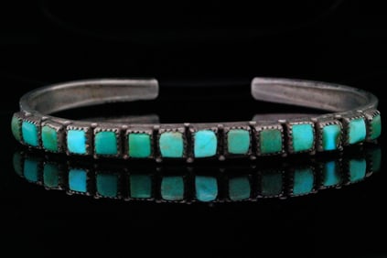 Native American Turquoise and Sterling Silver Cuff