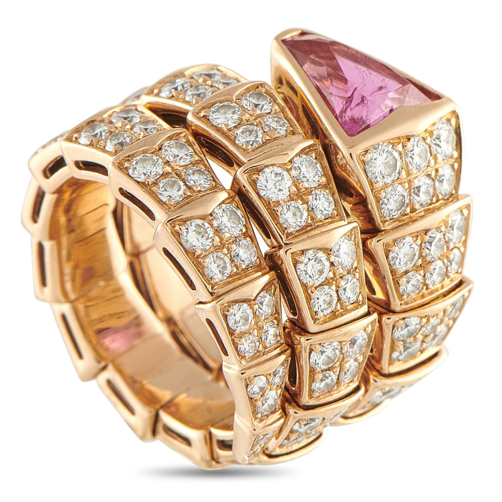 Bvlgari Serpenti 2.42ctw Diamond, 18K and Tourmaline Ring (1 of 4)