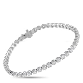 3.20ctw Diamond and 14K White Gold Tennis Bracelet