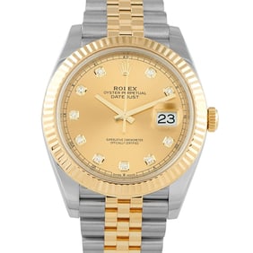 Rolex Datejust 41mm Diamond-Set Dial Two-Tone Watch