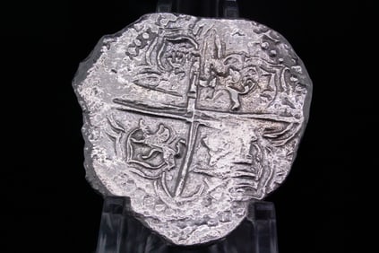 1622 Sao Jose Shipwreck 4 Reales Silver Cob W/COA