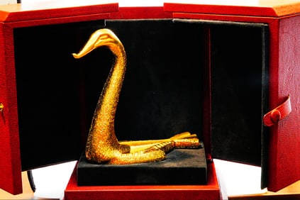 Cartier 1950 18K Bird Ashtray and Pocket Watch Holder