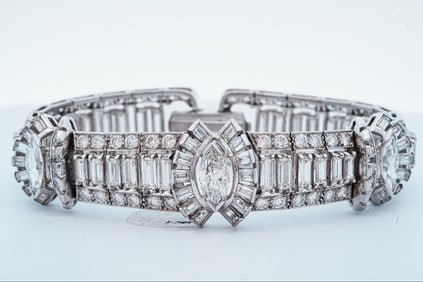 Sofia Vergara Worn 13.30ctw Diamond and Platinum Bracelet