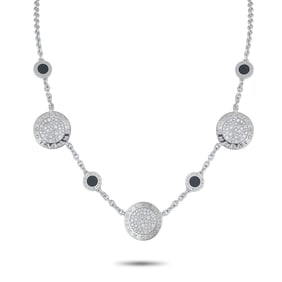 Bvlgari 1.50ctw VS Diamond, 18K and Onyx Necklace