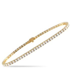 4.60ctw Diamond and 18K Yellow Gold Tennis Bracelet