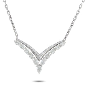 2.20ctw Diamond and 18K White Gold Necklace