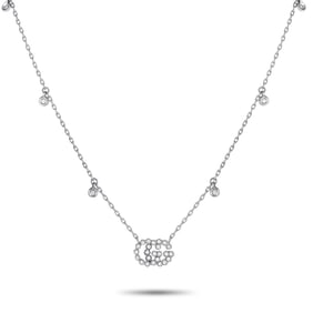 Gucci Double G 18K and 0.35ctw Diamond Necklace