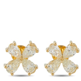 1.90ctw Diamond and 18K Yellow Gold 0.40" Earrings