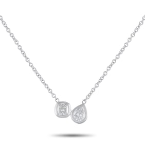 1.00ctw Diamond and 18K White Gold 15" Necklace