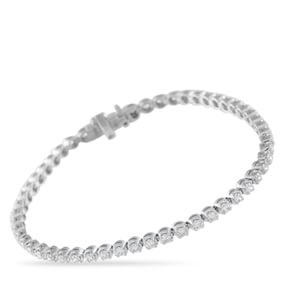 2.35ctw Diamond and 14K White Gold Tennis Bracelet