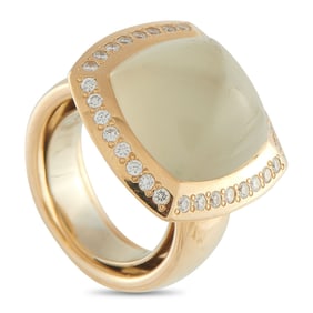 Valente Milano 0.60ctw Diamond, Quartz and 18K Ring
