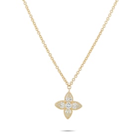 18K Yellow Gold and 0.95ctw Diamond 18" Necklace