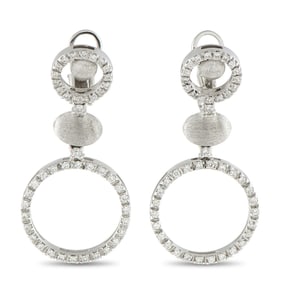 Nanis 1.20ctw Diamond and 18K White Gold Earrings