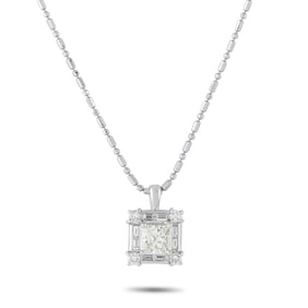 1.50ctw VS2-SI1/G-H Diamond and Platinum 17" Necklace