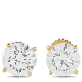 4.10ctw VVS-VS Lab Grown Diamond and 14K Stud Earrings