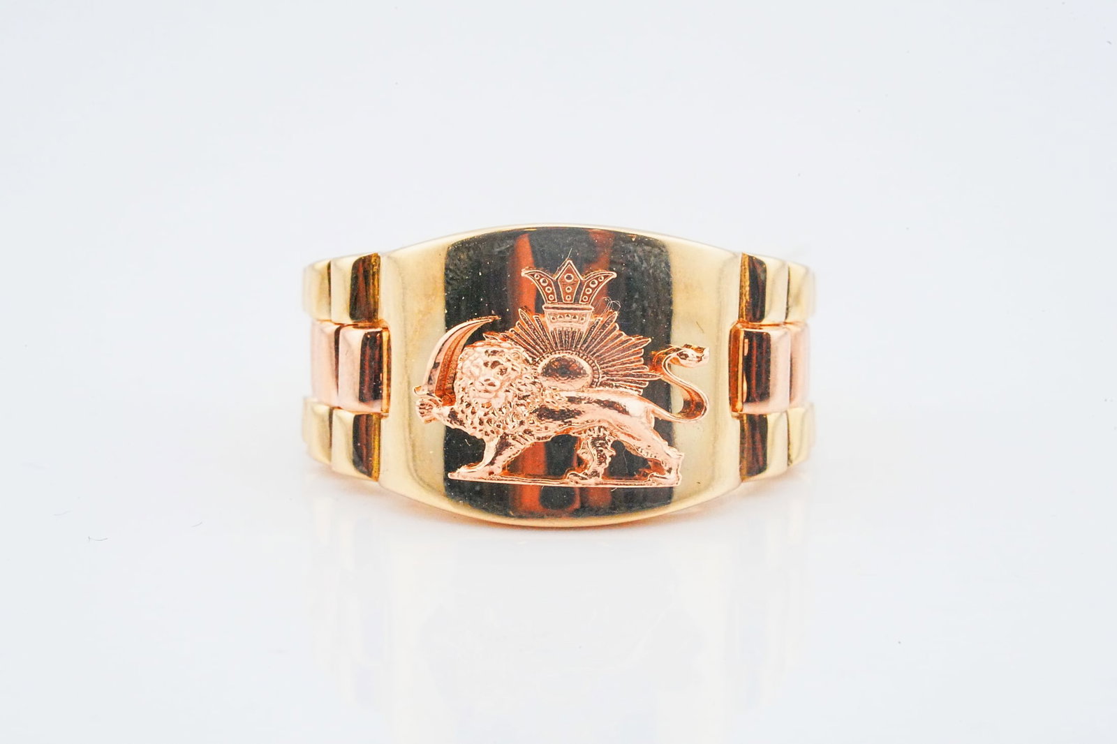 18K Yellow Gold Persian Watch Band Ring (1 of 4)