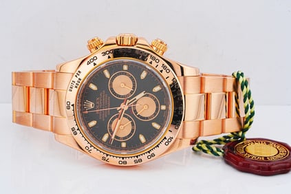Rolex Daytona 40mm 18K Everose Gold Watch W/Card