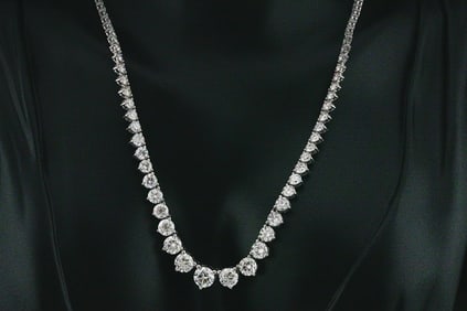 19.13ctw VS2-SI1/H-I Diamond 18K Necklace W/(5) GIA