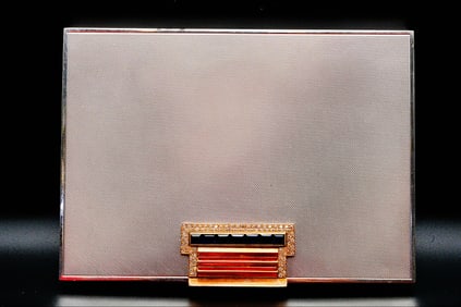 Van Cleef & Arpels Silver, Sapphire and Diamond Minaudiere