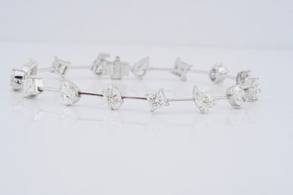 7.50ctw Diamond and 18K White Gold 7" Bracelet