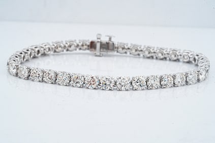 12.13ctw GIA VVS2-SI1/H-I Diamond and 18K Bracelet
